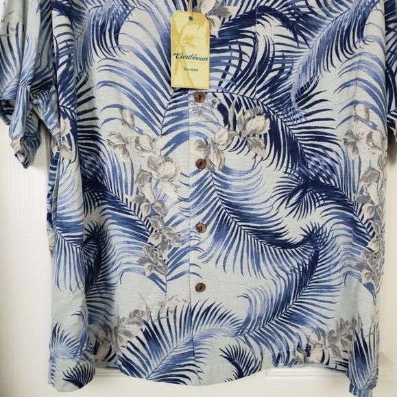 💗Roundtree & tree silk blend tropical shirt big - Picture 6 of 10